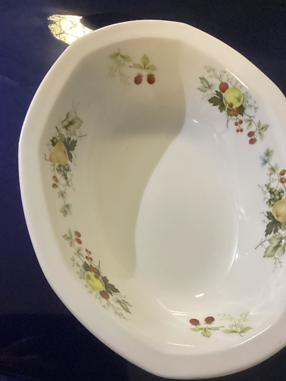 Royal a Doulton Miramont China Serving Bowl with Fruit Garland Design